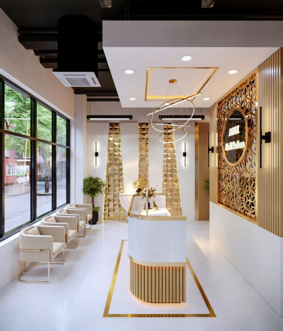 Custom Nail Salon Furniture | Manicure Tables & Display Cabinets | One-Stop Salon Design Solution Nail Salon Furniture