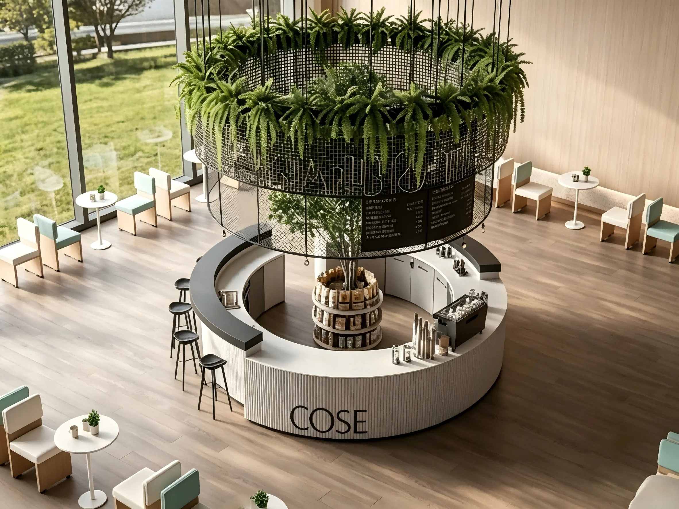 Luxury Nordic Coffee Shop Interior Design | Modular Café Bar Counter & Wood Stone Retail Store Fit Out Solutions